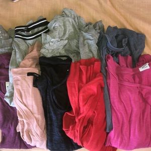 Lot of 10 tops Pink, American Eagle and More S/XS